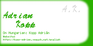 adrian kopp business card