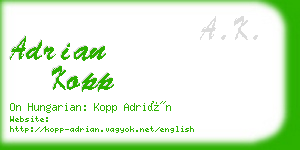 adrian kopp business card